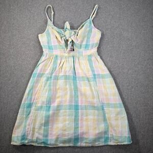Old Navy Women Fit & Flare Tie-Front Smocked Mini Cami Dress Size XS Pastel